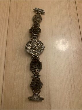 Lucky Brand Gold-Tone Ornate Panel Bracelet
